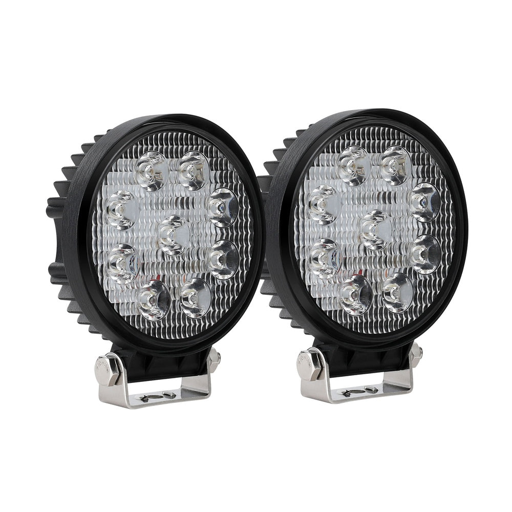 Giantz Pair LED Driving Lights 4.5 Inch Flood Spot Lights Car Truck SUV 12V 24V Giantz