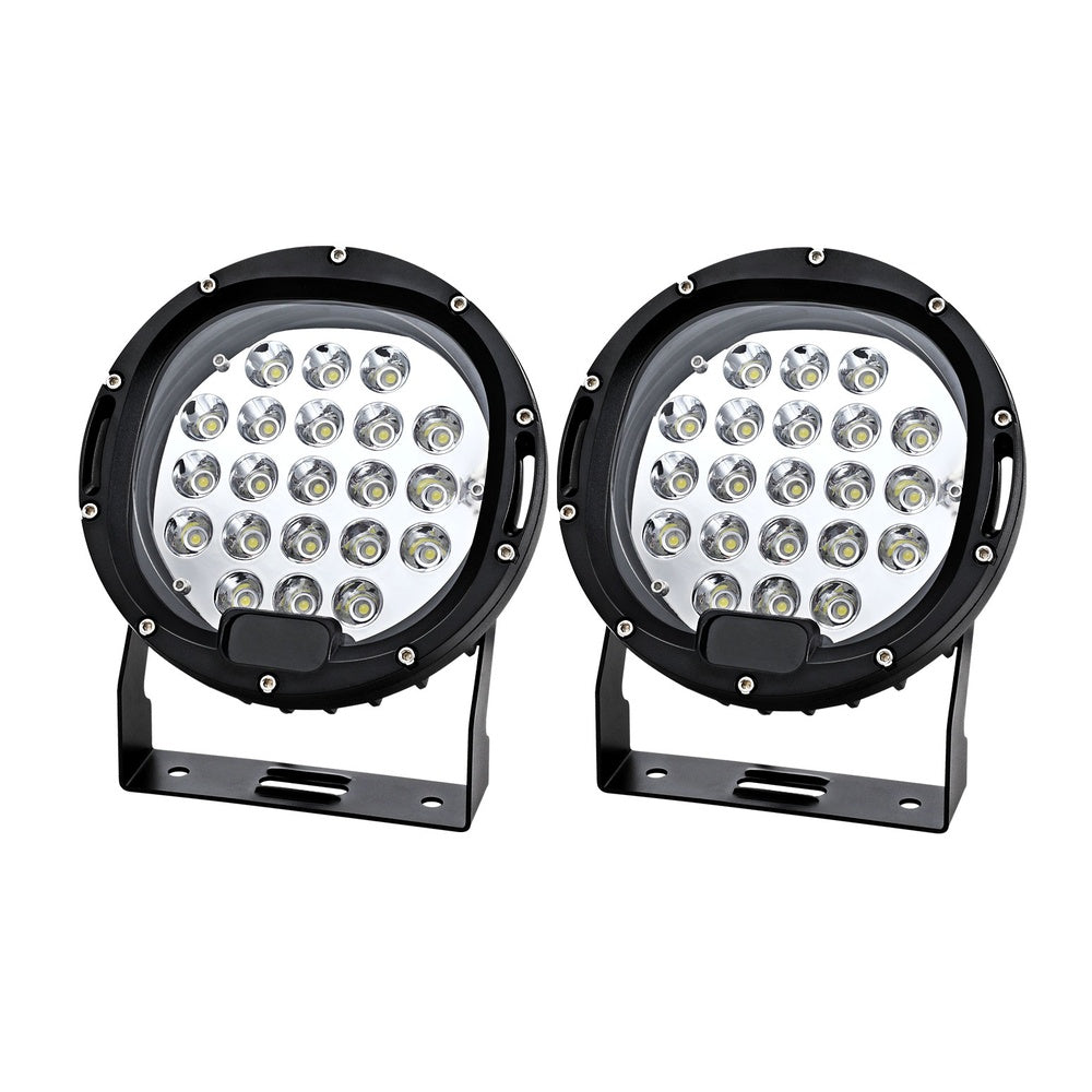 Giantz Pair LED Driving Lights 7 Inch Flood Spot Lights Car Truck SUV 12V 24V Giantz