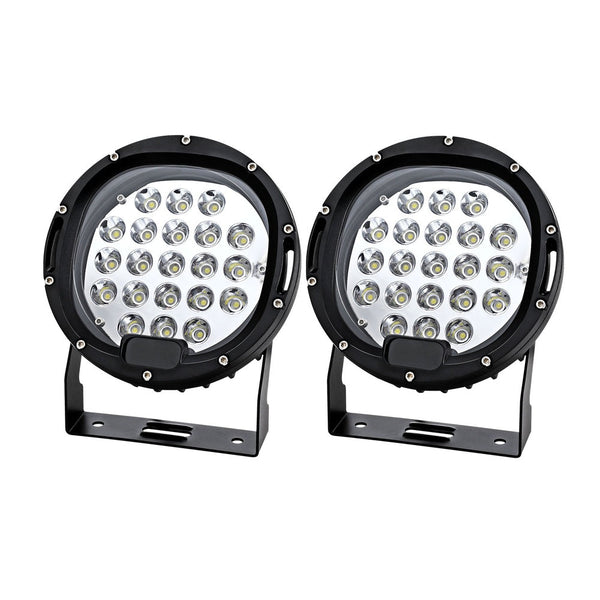 Giantz Pair LED Driving Lights 7 Inch Flood Spot Lights Car Truck SUV 12V 24V Giantz