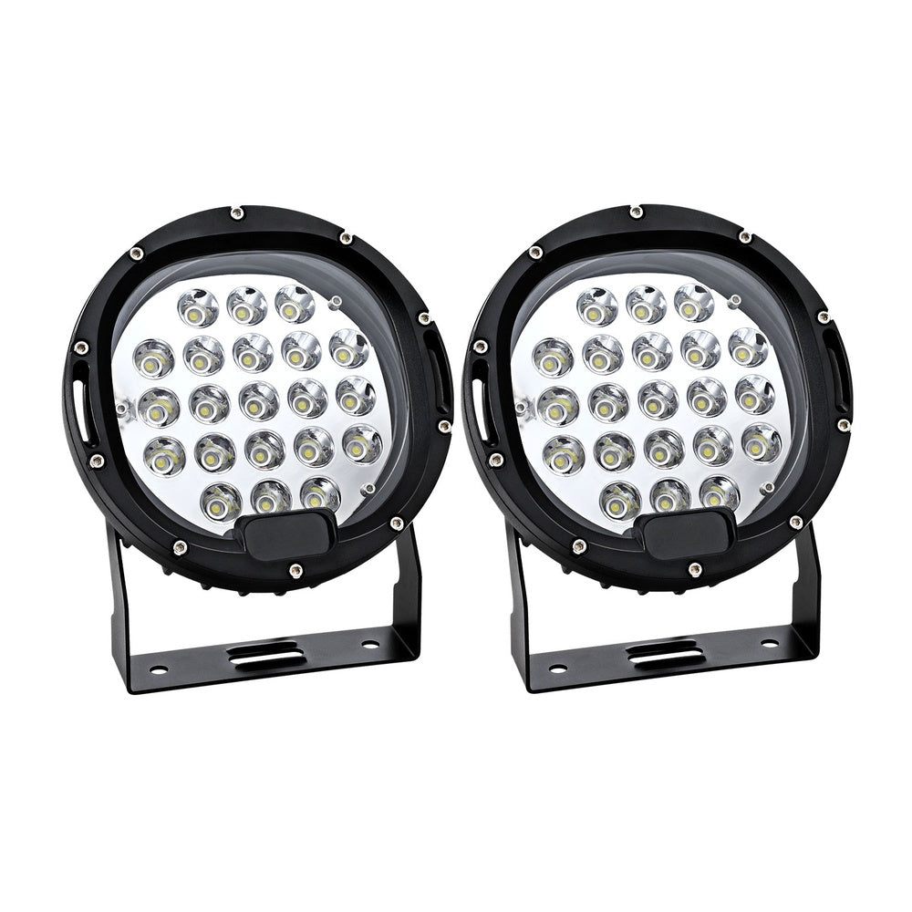 Giantz Pair LED Driving Lights 7 Inch Flood Spot Lights Car Truck SUV 12V 24V Giantz
