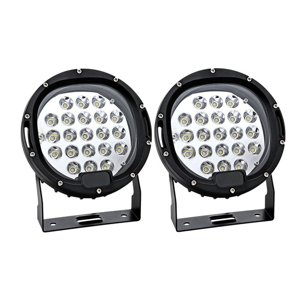 Giantz Pair LED Driving Lights 7 Inch Flood Spot Lights Car Truck SUV 12V 24V Giantz