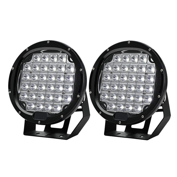 Giantz Pair LED Driving Lights 9 Inch Flood Spot Lights Car Truck SUV 12V 24V Giantz