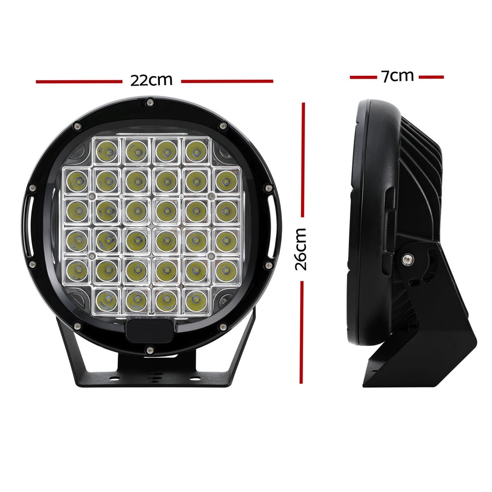 Giantz Pair LED Driving Lights 9 Inch Flood Spot Lights Car Truck SUV 12V 24V Giantz