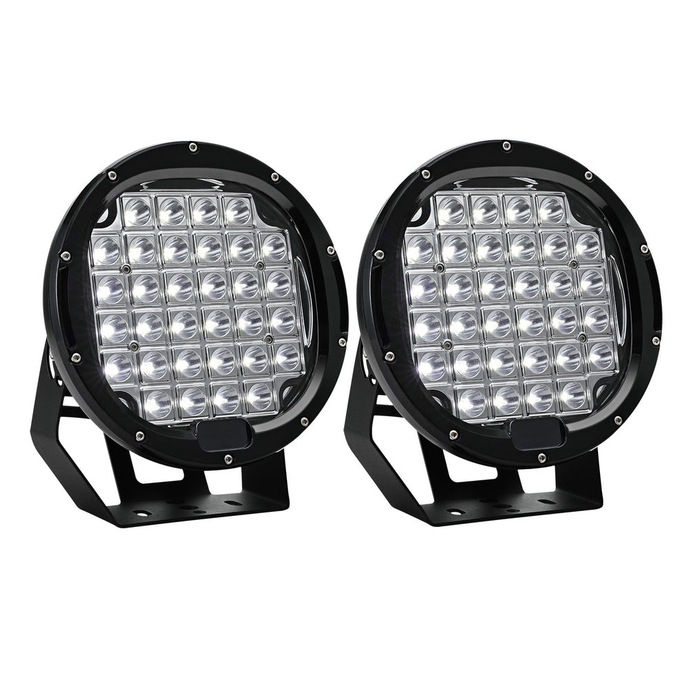 Giantz Pair LED Driving Lights 9 Inch Flood Spot Lights Car Truck SUV 12V 24V Giantz
