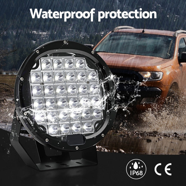 Giantz Pair LED Driving Lights 9 Inch Flood Spot Lights Car Truck SUV 12V 24V Giantz