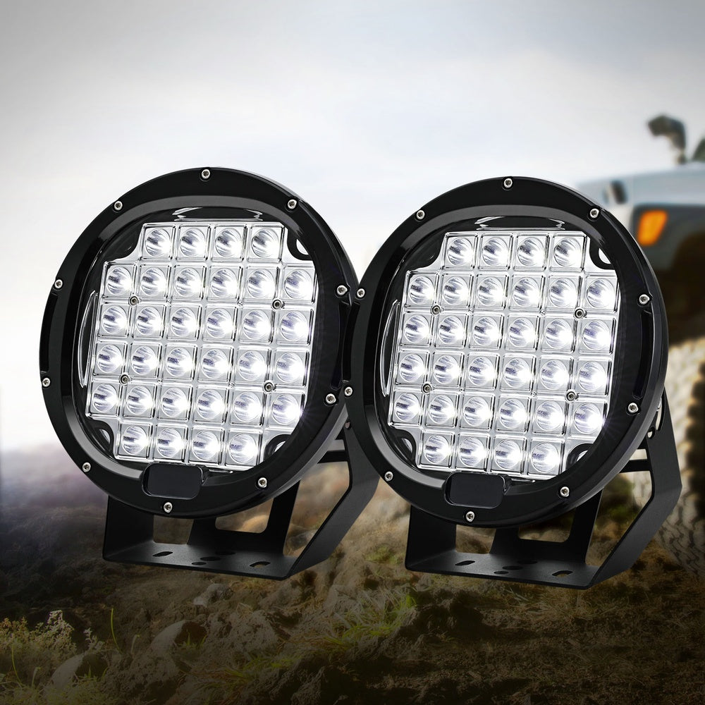 Giantz Pair LED Driving Lights 9 Inch Flood Spot Lights Car Truck SUV 12V 24V Giantz