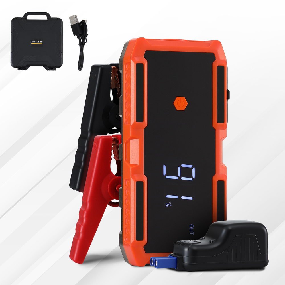 Giantz 3000A Portable Car Jump Starter 12V Lithium Battery Booster Pack Power Bank & Jumper Cables Awezingly