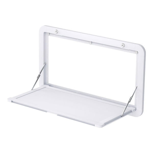 Weisshorn Caravan Table 800 x 450mm Folding Lockable White Awezingly