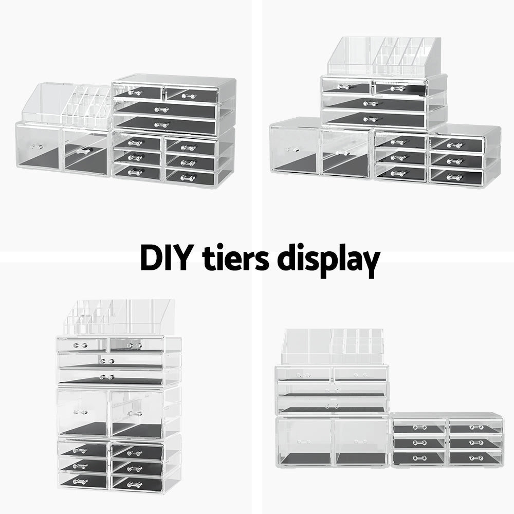 Embellir Makeup Case Acrylic Cosmetic Organizer Storage Box Jewellery Holder Does Not Apply