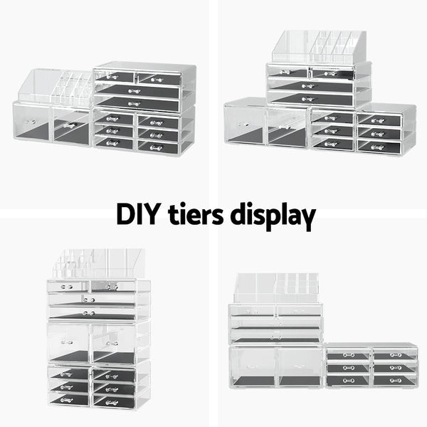 Embellir Makeup Case Acrylic Cosmetic Organizer Storage Box Jewellery Holder Does Not Apply