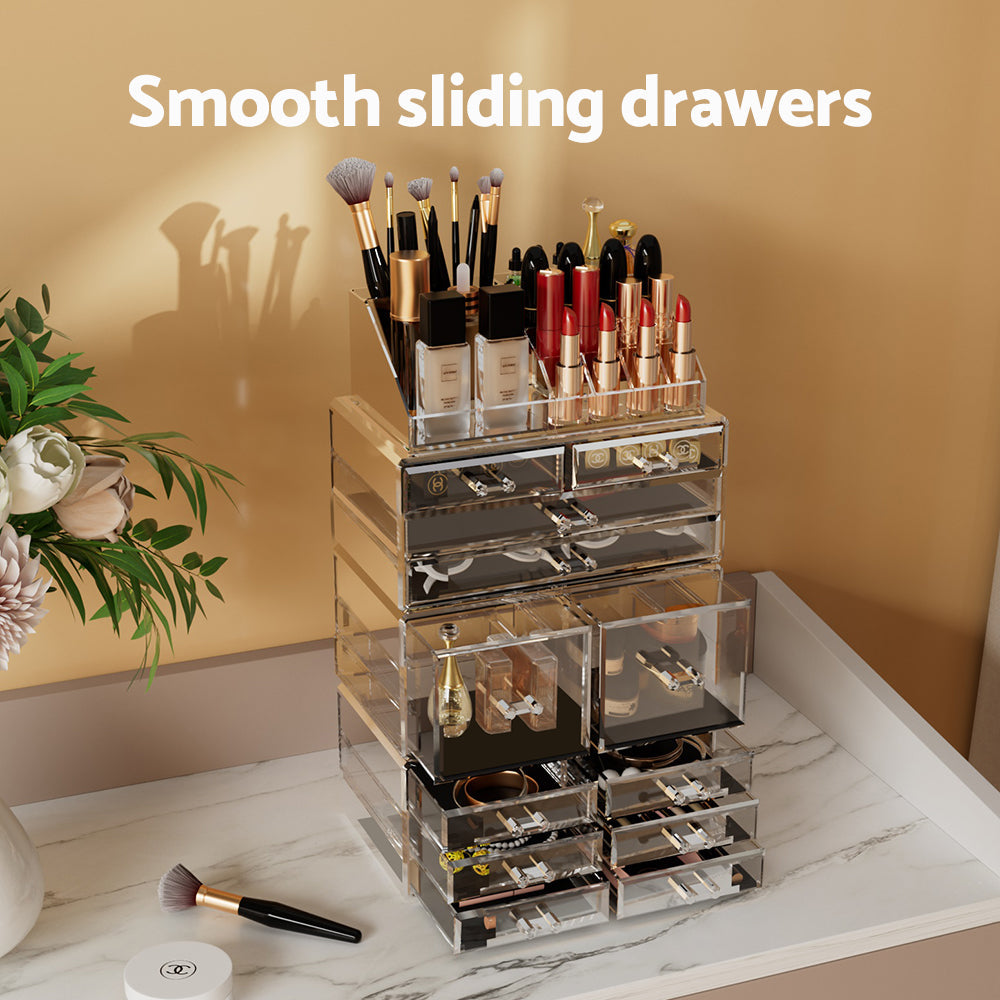 Embellir Makeup Case Acrylic Cosmetic Organizer Storage Box Jewellery Holder Does Not Apply