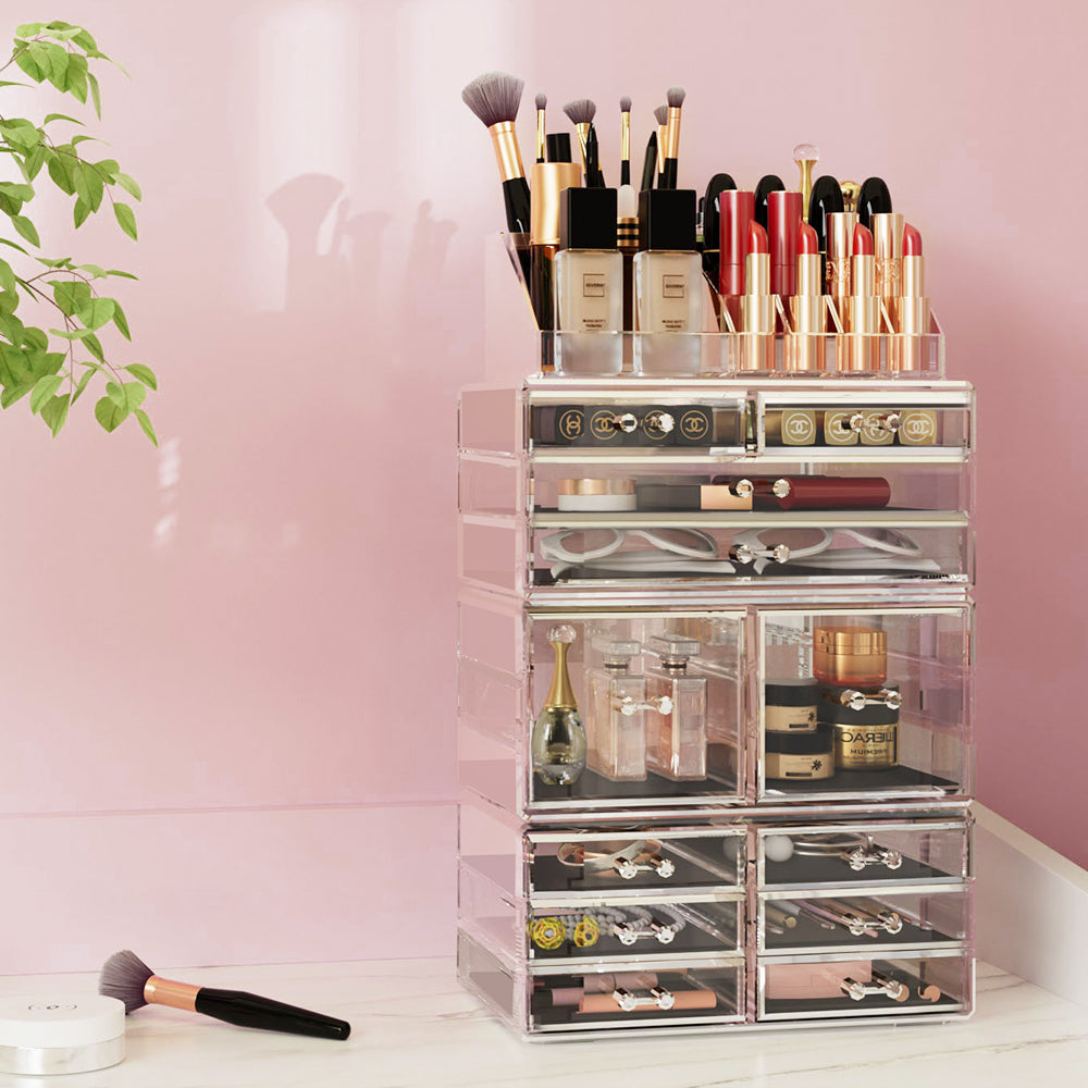 Embellir Makeup Case Acrylic Cosmetic Organizer Storage Box Jewellery Holder Does Not Apply