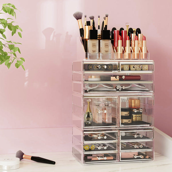 Embellir Makeup Case Acrylic Cosmetic Organizer Storage Box Jewellery Holder Does Not Apply