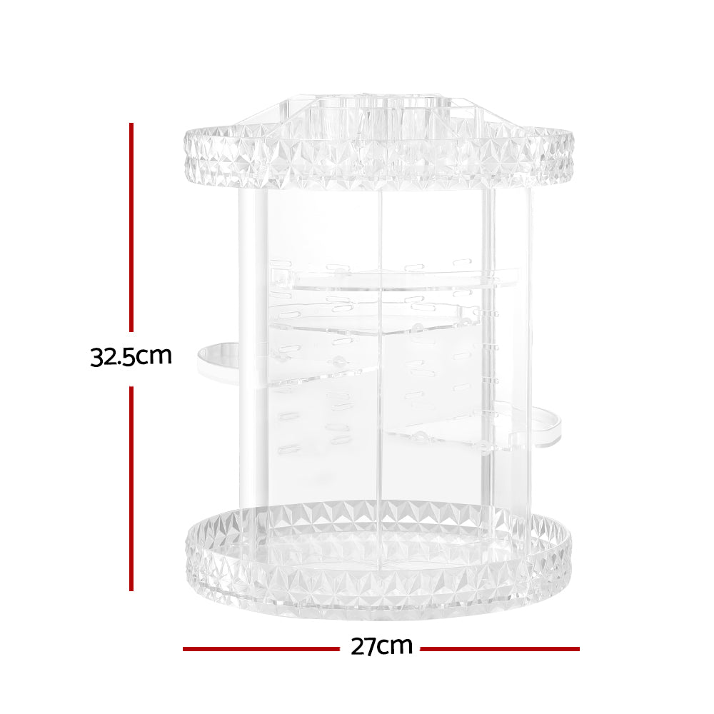 Embellir Makeup Case Acrylic Rotating Cosmetic Organizer Storage Display Holder Embellir
