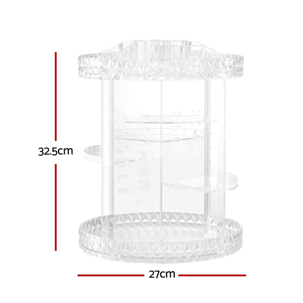 Embellir Makeup Case Acrylic Rotating Cosmetic Organizer Storage Display Holder Embellir