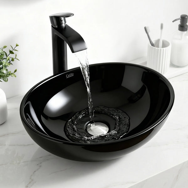 Cefito Bathroom Basin Ceramic Vanity Sink Hand Wash Bowl 41x34cm Awezingly