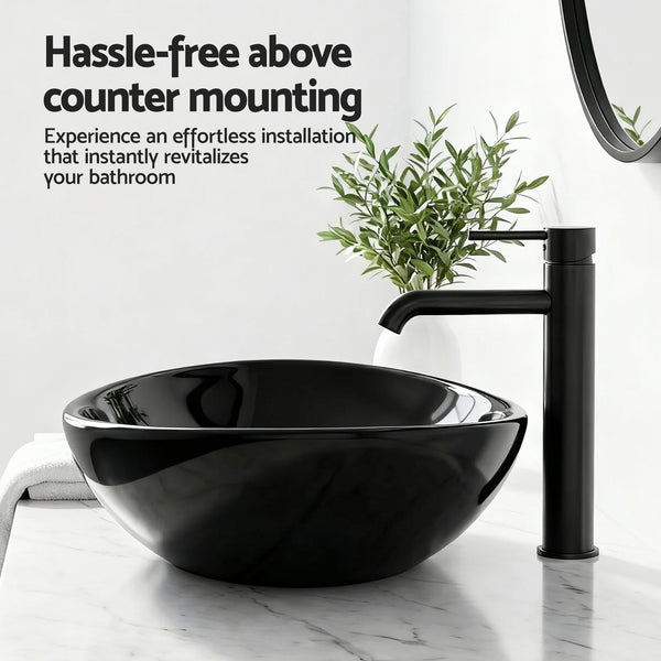 Cefito Bathroom Basin Ceramic Vanity Sink Hand Wash Bowl 41x34cm Awezingly