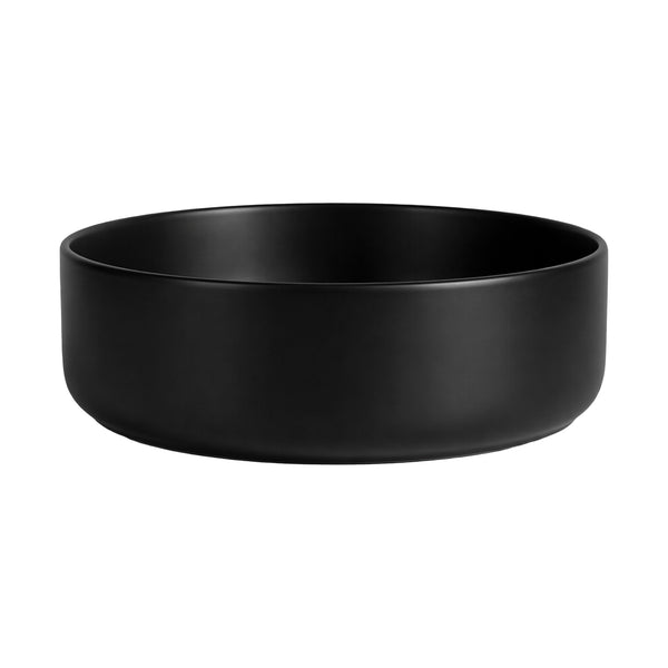 Cefito Bathroom Basin Ceramic Vanity Sink Vessel Bowl Wash Matte Black Round Countertop Awezingly