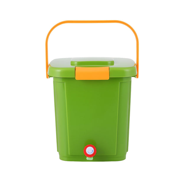 Gardeon 15L Kitchen Compost Bin Food Waste Caddy Drain Tap Green Gardeon