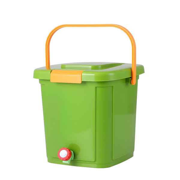 Gardeon 15L Kitchen Compost Bin Food Waste Caddy Drain Tap Green Gardeon