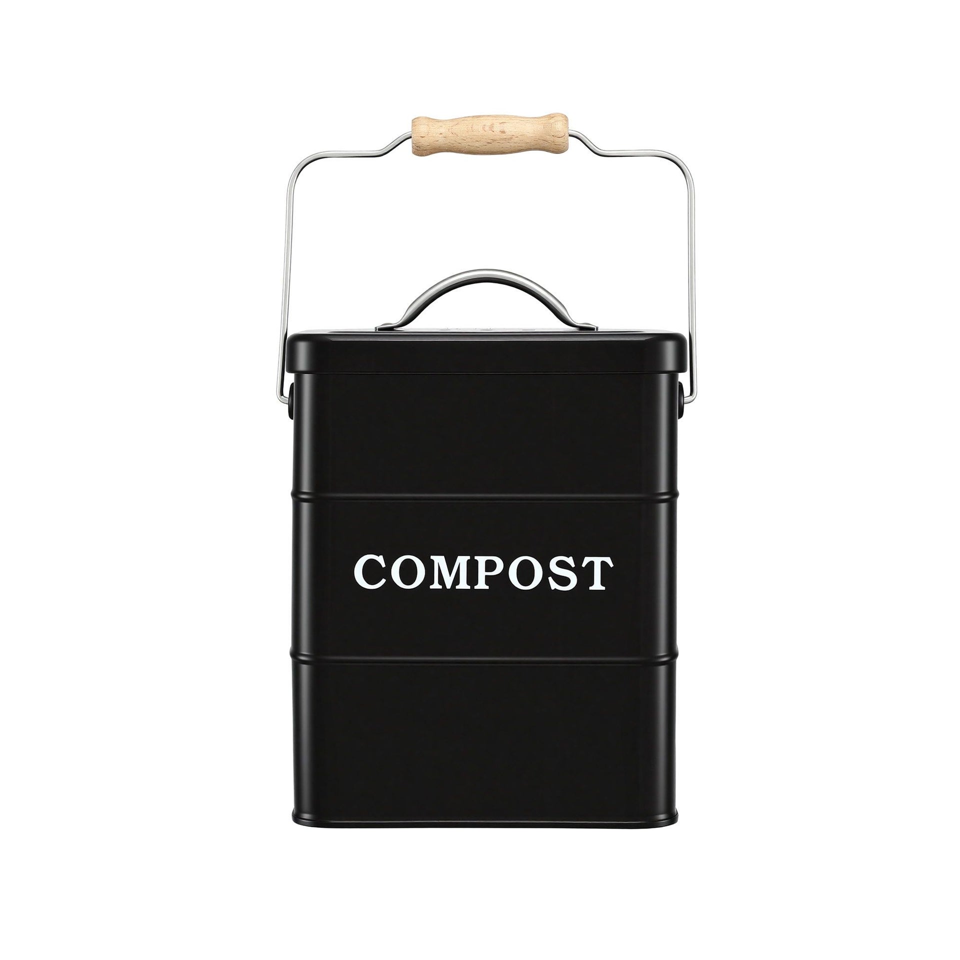 Gardeon 5L Compost Bin Kitchen Countertop Food Waste Caddy Black Awezingly