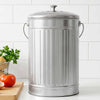 Gardeon Compost Bin Kitchen Countertop Food Waste Caddy 6L Silver