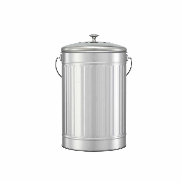 Gardeon Compost Bin Kitchen Countertop Food Waste Caddy 6L Silver Awezingly