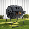 Gardeon Compost Bin Dual-Chamber 160L Composter Tumbler Rotating Garden Recycle Food Waste