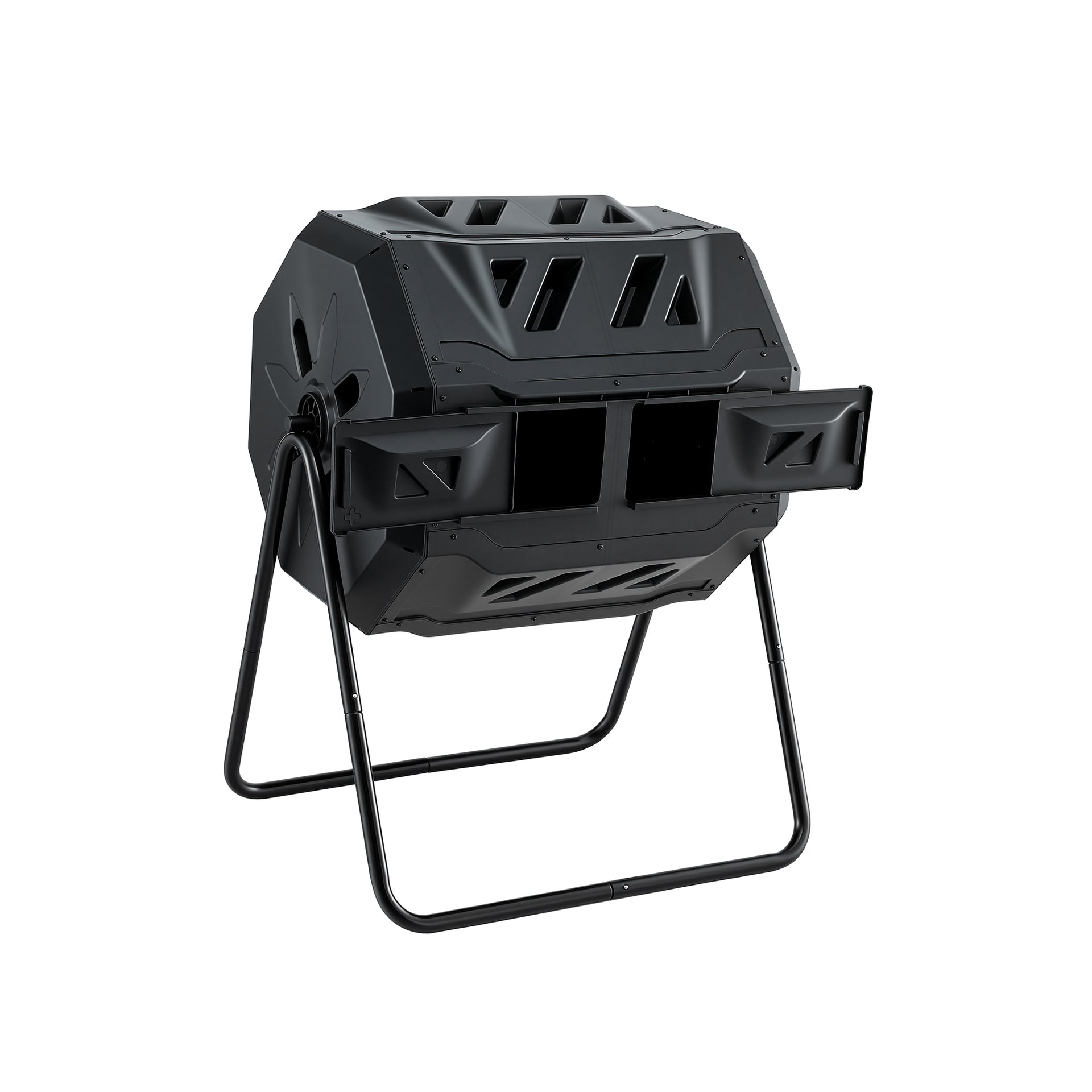 Gardeon Compost Bin Dual-Chamber 160L Composter Tumbler Rotating Garden Recycle Food Waste Awezingly