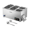 Devanti Commercial Food Warmer Bain Marie 4 Electric Buffet Pans