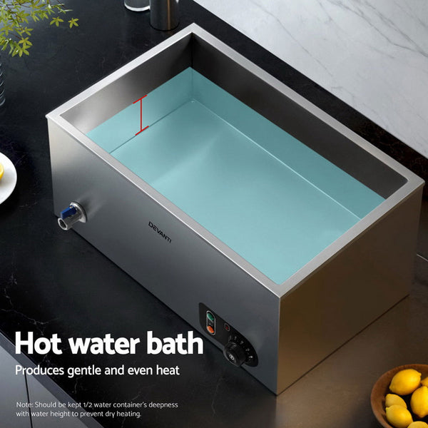 Devanti Commercial Food Warmer Bain Marie 4 Electric Buffet Pans Awezingly