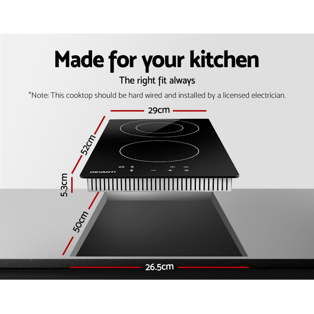 Devanti Electric Ceramic Cooktop 30cm Awezingly