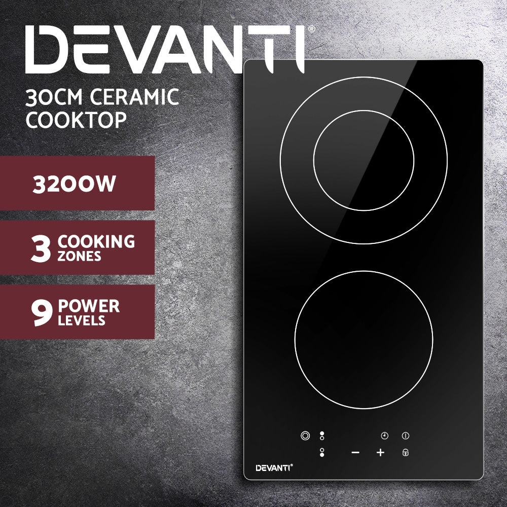 Devanti Electric Ceramic Cooktop 30cm Awezingly