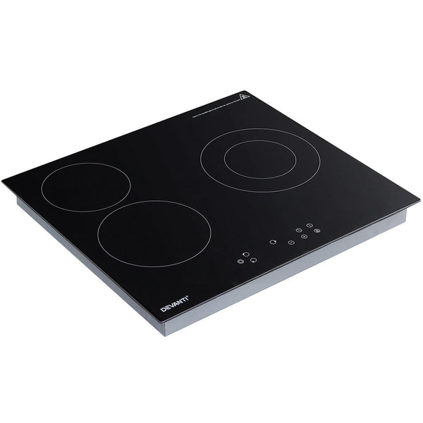 Devanti Electric Ceramic Cooktop 60cm Kitchen Cooker 4 Burner Hob Touch Control 5200W Devanti