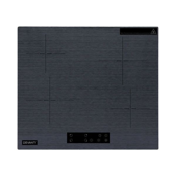 Devanti Electric Ceramic Cooktop 60cm Touch Control Grey Awezingly