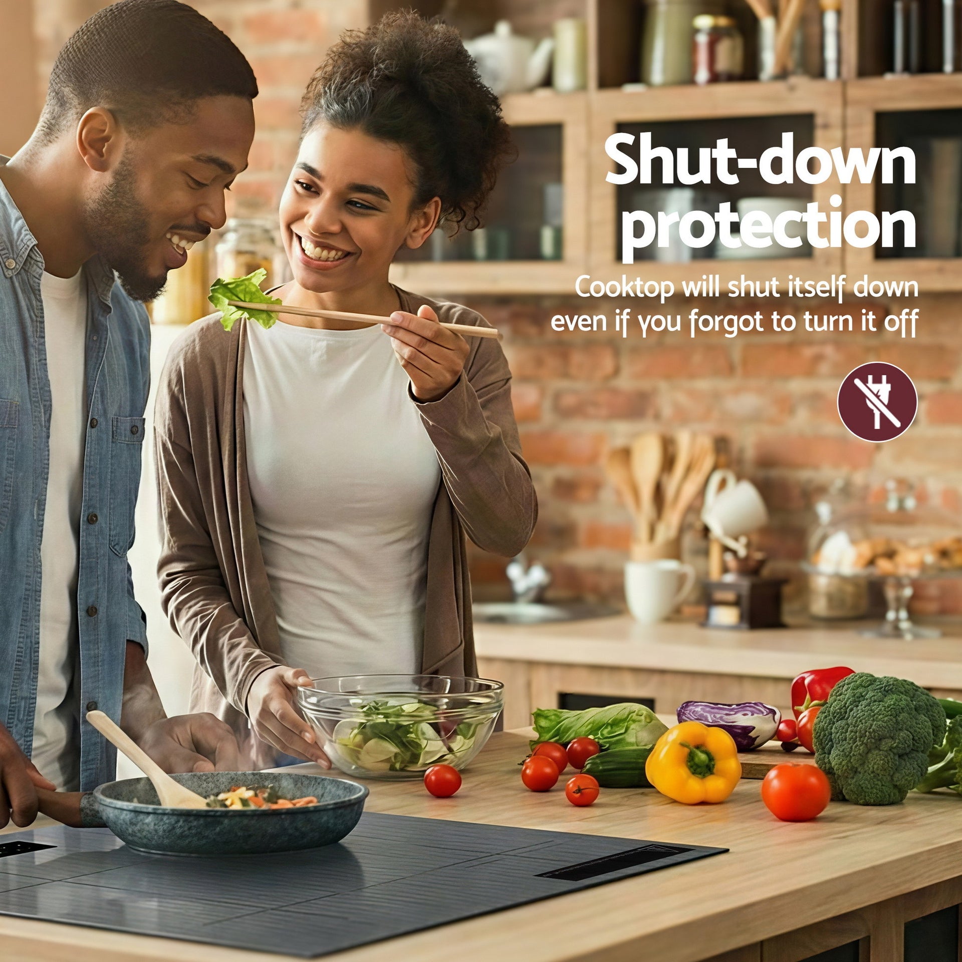 Devanti Electric Ceramic Cooktop 60cm Touch Control Grey Awezingly