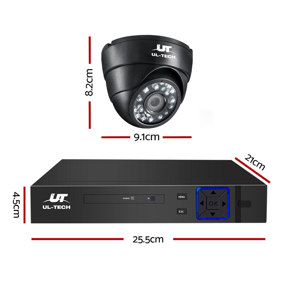 UL-tech CCTV Security Home Camera System DVR 1080P Day Night 2MP IP 4 Dome Cameras 1TB Hard disk UL-TECH