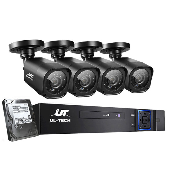 UL-tech Home CCTV Security System Camera 4CH DVR 1080P 1500TVL 1TB Outdoor Home UL-TECH