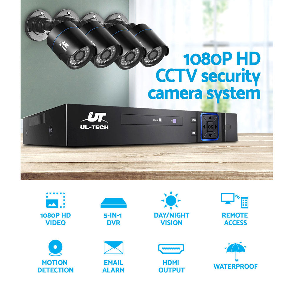 UL Tech 1080P 8 Channel HDMI CCTV Security Camera with 1TB Hard Drive UL-TECH