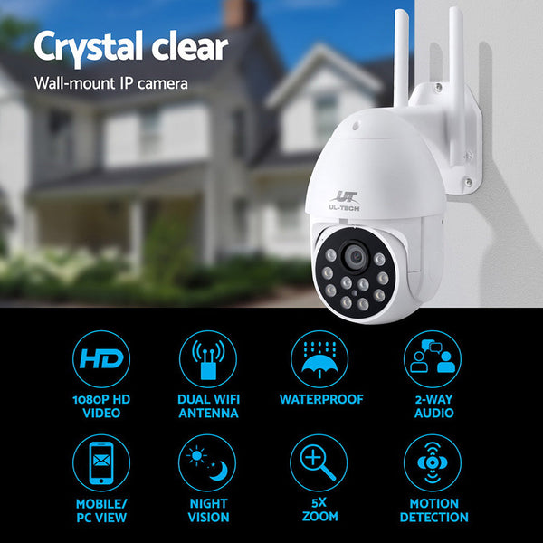 UL-tech Wireless IP Camera Outdoor CCTV Security System HD 1080P WIFI PTZ 2MP UL-tech