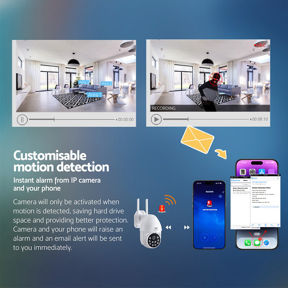 UL-tech Wireless IP Camera Outdoor CCTV Security System HD 1080P WIFI PTZ 2MP UL-tech