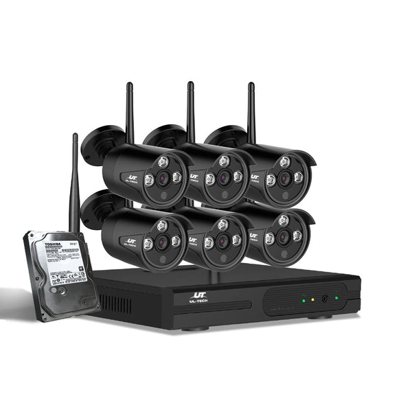UL-tech CCTV Wireless Security Camera System 8CH Home Outdoor WIFI 6 Bullet Cameras Kit 1TB UL-TECH
