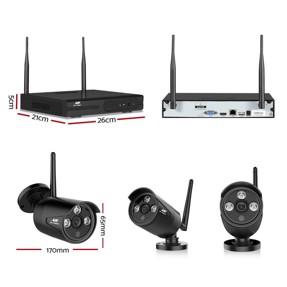UL-tech CCTV Wireless Security Camera System 8CH Home Outdoor WIFI 6 Bullet Cameras Kit 1TB UL-TECH