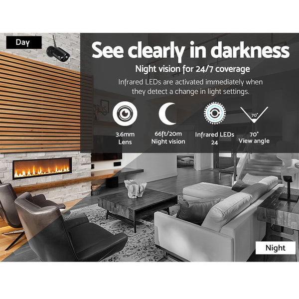 UL-tech CCTV Wireless Security Camera System 8CH Home Outdoor WIFI 6 Bullet Cameras Kit 1TB UL-TECH