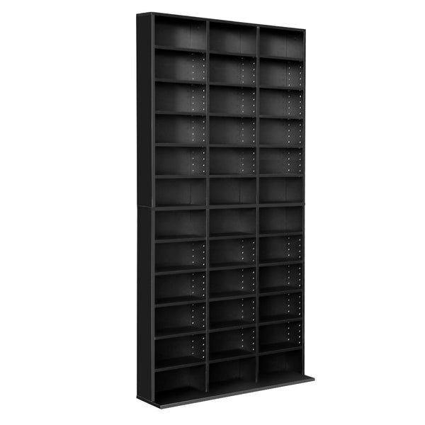 Artiss Adjustable Book Storage Shelf Rack Unit - Black Artiss