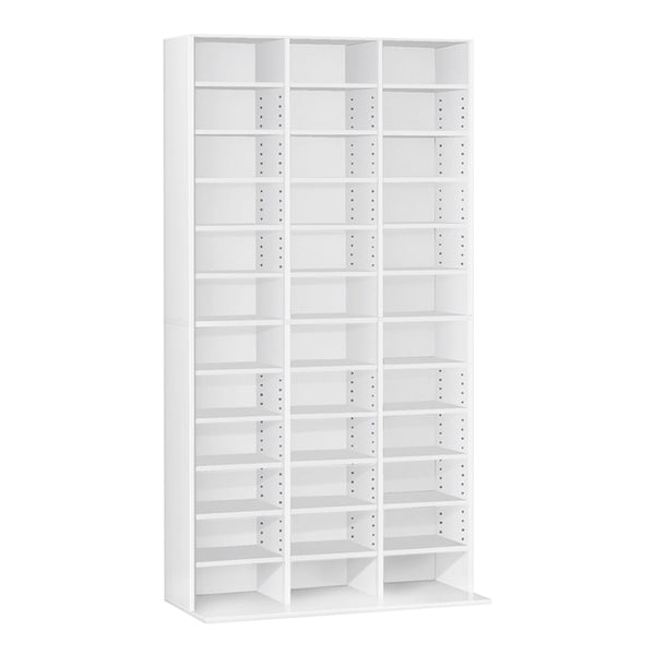 Artiss Adjustable Book Storage Shelf Rack Unit - White Artiss