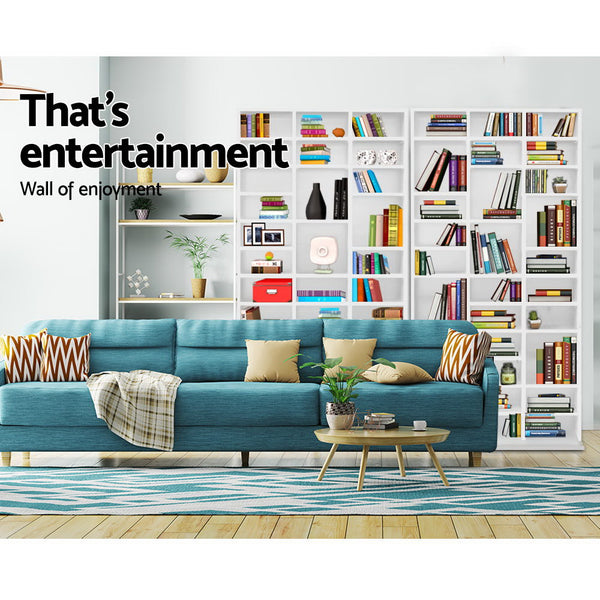 Artiss Adjustable Book Storage Shelf Rack Unit - White Artiss