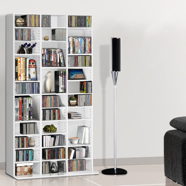 Artiss Adjustable Book Storage Shelf Rack Unit - White Artiss