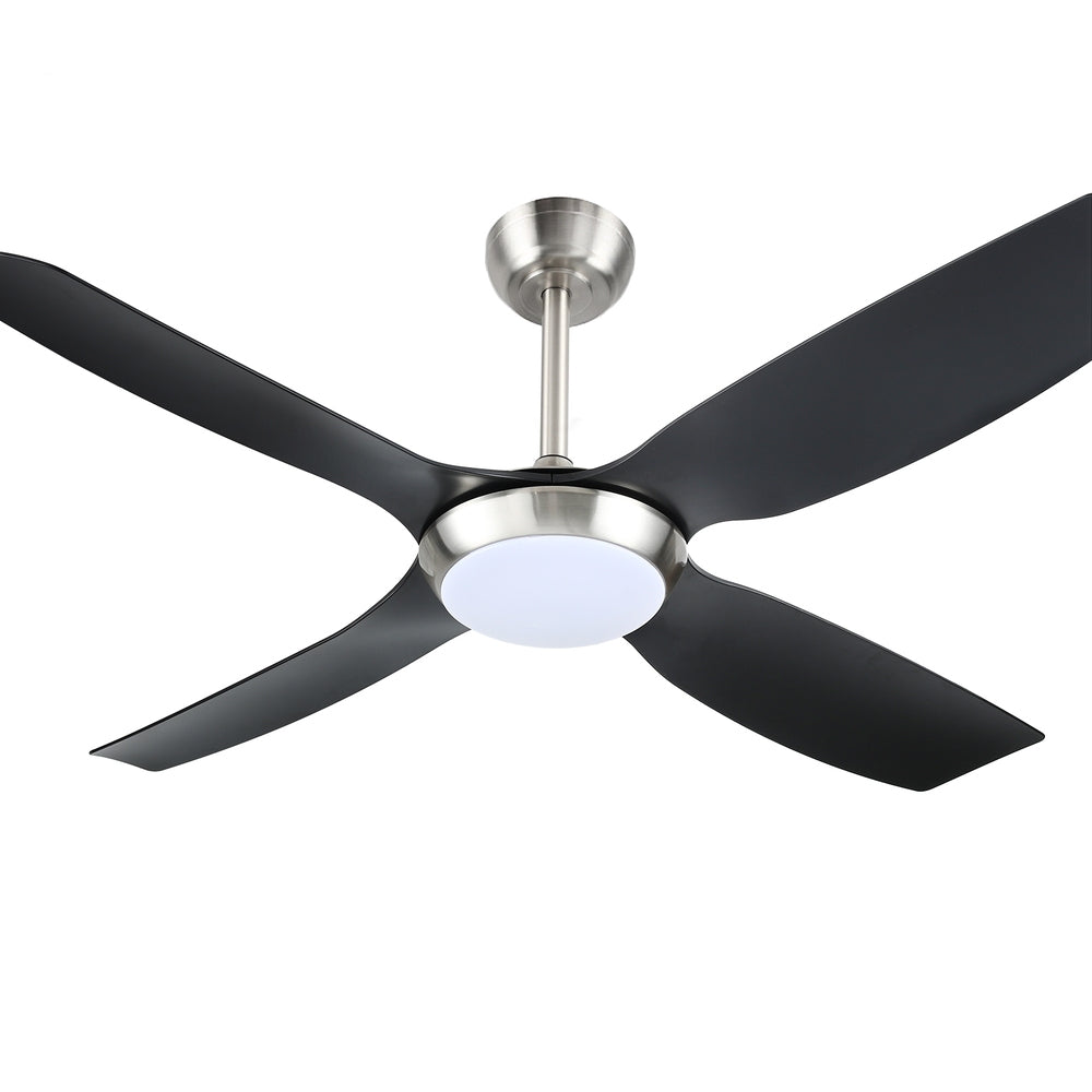 Devanti 52'' Ceiling Fan DC Motor w/Light w/Remote Black Awezingly