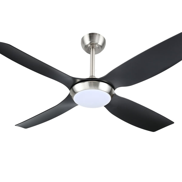 Devanti 52'' Ceiling Fan DC Motor w/Light w/Remote Black Awezingly